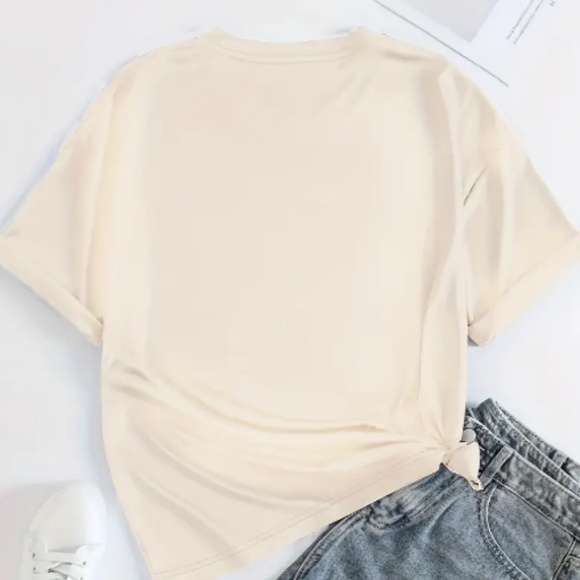 Cream DEF (Leppard) TIRED Graphic Tee Small - Picture 3 of 4